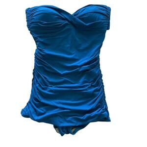 Carmen Marc Valvo One Piece Swimsuit Turquoise Size 6